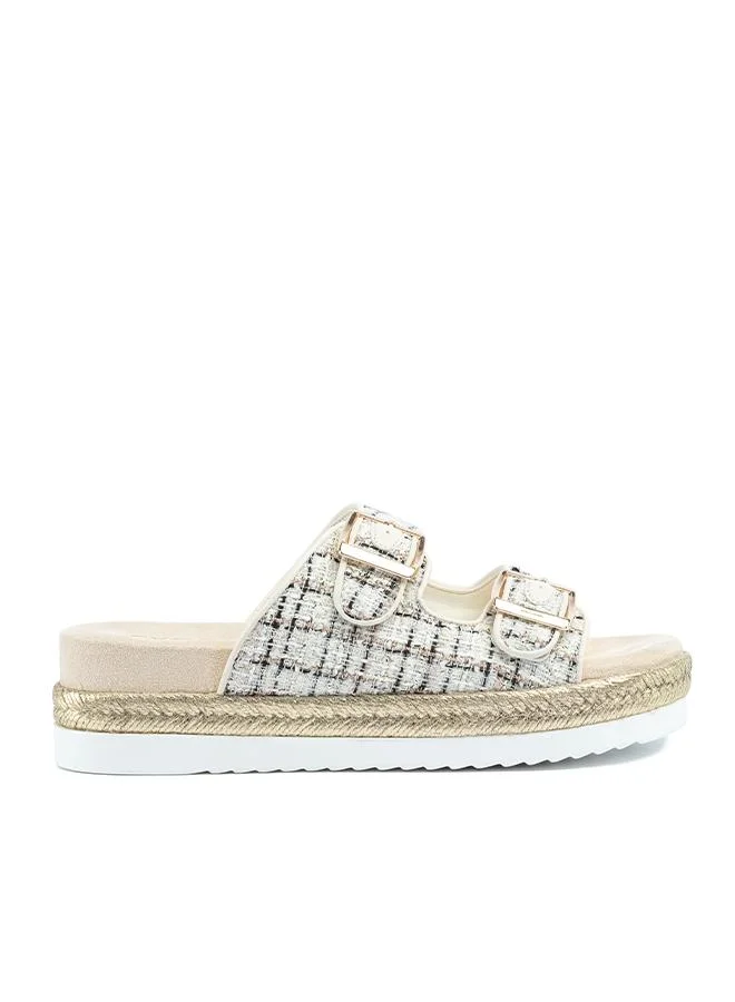 FYOR Stylish Double-Buckle Platform Slide AJ 006